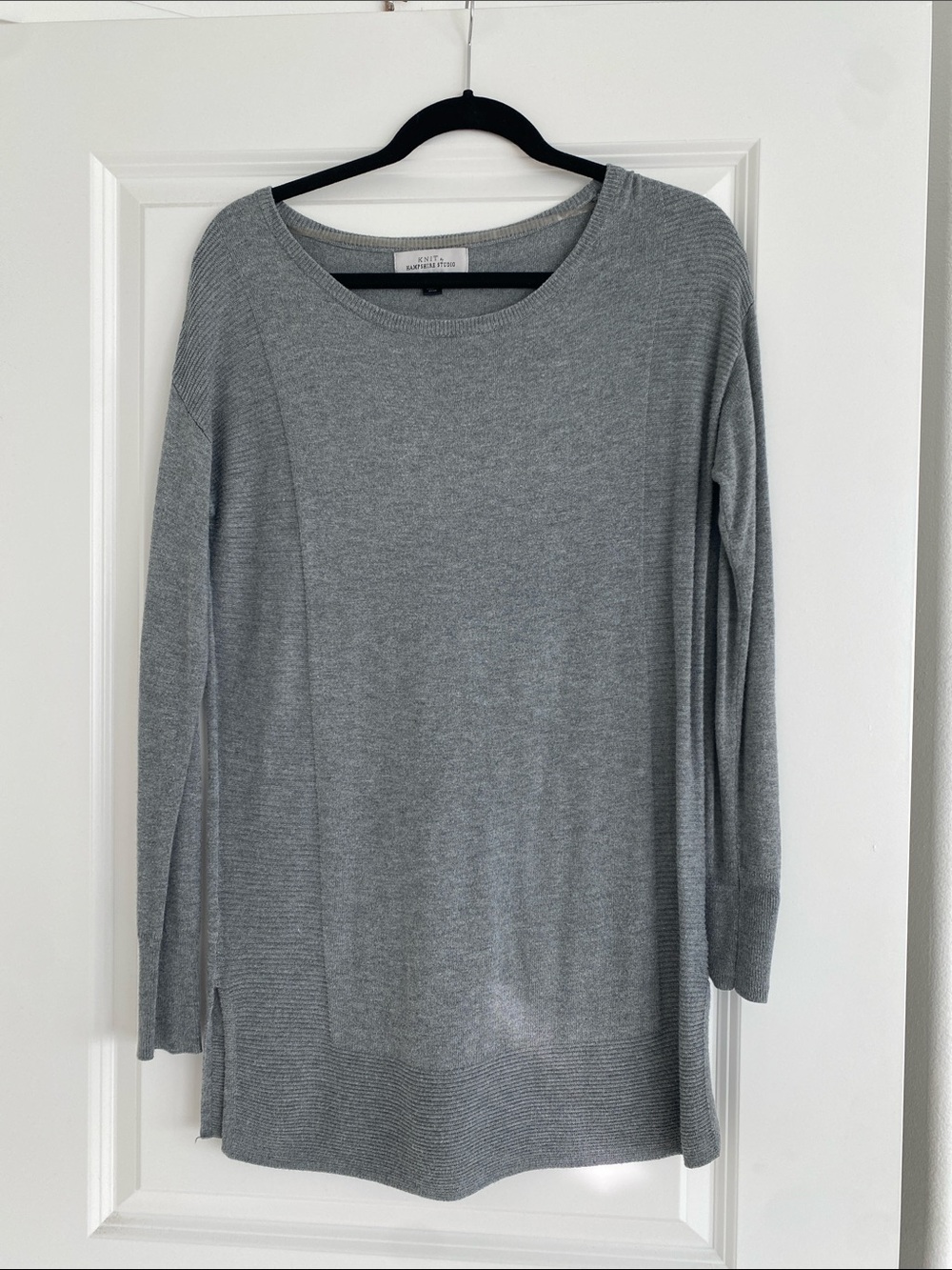 Hampshire Studio Lightweight Crewneck Sweater - Gray